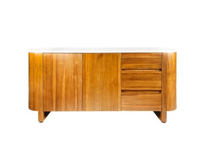 53129-GLANS 天然大理石兩門三抽屜邊櫃